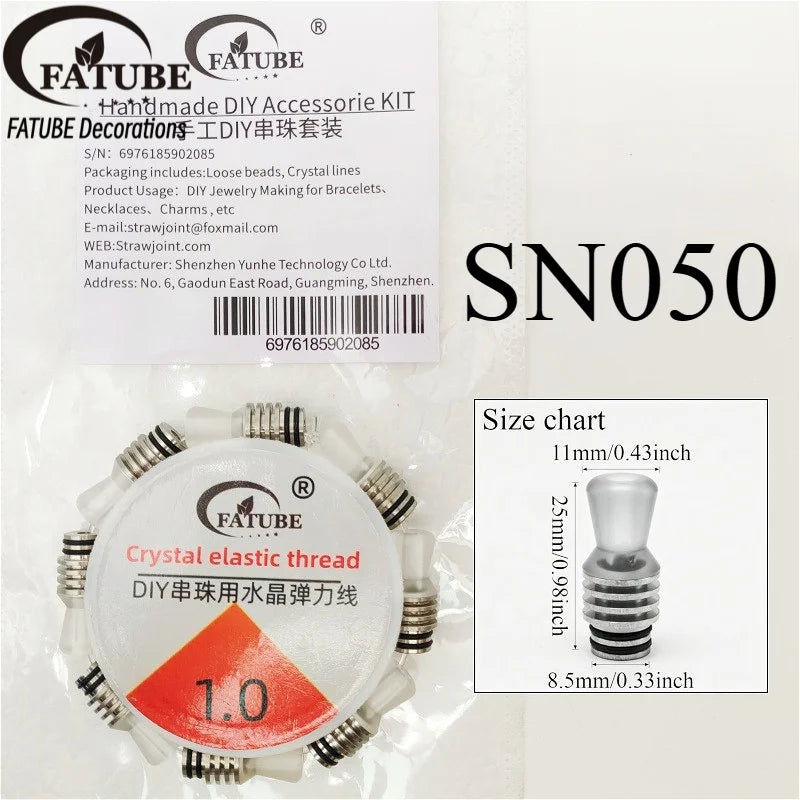 FATUBE Metal Plastic Spacer Bead DIY Bracelet Making Kit Handmade Jewelry Making Loose Bead for Necklace Charm Craft Accessories
