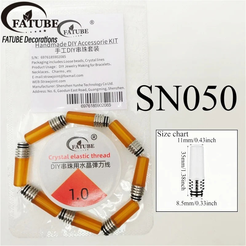 FATUBE DIY Bracelet Making Kit 1.0mm Crystal Elastic Thread Metal Plastic Spacer Beads Hand Handmade Bracelet Craft Accessories