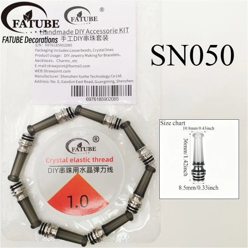 FATUBE DIY Bracelet Making Kit 1.0mm Crystal Elastic Thread Metal Plastic Spacer Beads Hand Handmade Bracelet Craft Accessories