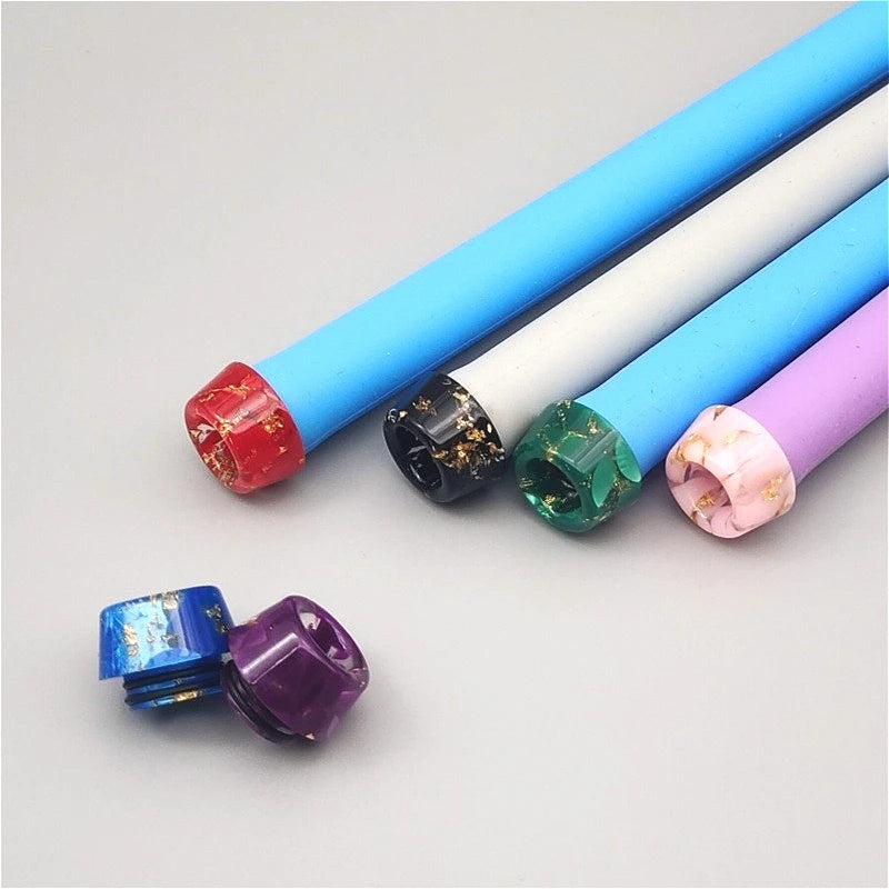 1PC 810 Resin Drip Nozzle with Gold Spots Straw Joint