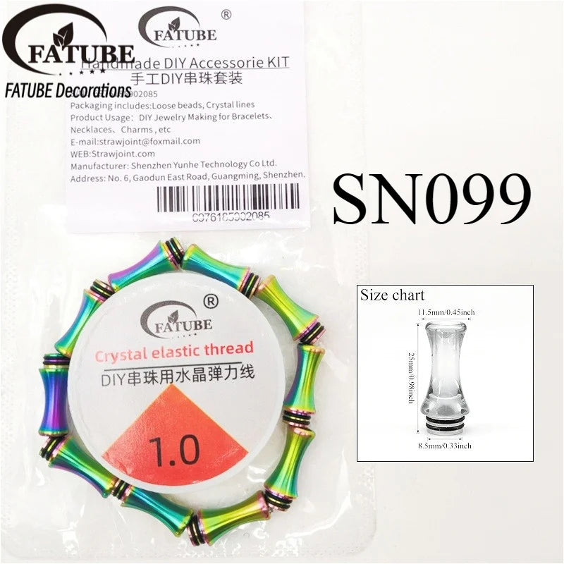 FATUBE Multi Color Metal Plastic Spacer Loose Beads DIY Handmade Bracelet Necklace Craft Making Accessories