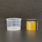 Plastic High Temperature Glossy Tube with Measuring Cup - For Measuring/Storing Small Amounts of Liquid