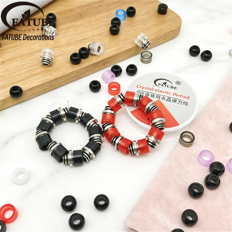 Multicolor Metal Acrylic Spacer Beads for DIY Bracelet Making Mixed Style Large Hole Loose Beads Accessories for Jewelry Making