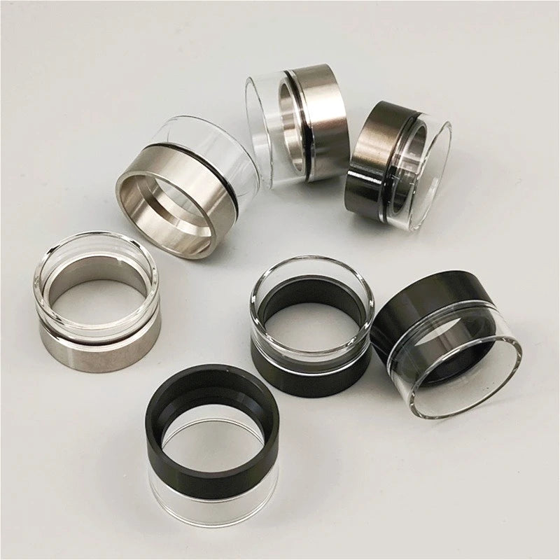 1PC Black Silver Multi-Size Semi-Steel Silo Straight Glass Tube Hardware Accessories