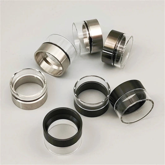 1PC Black Silver Multi-Size Semi-Steel Silo Straight Glass Tube Hardware Accessories