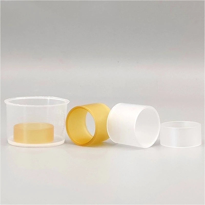 Plastic High Temperature Glossy Tube with Measuring Cup - For Measuring/Storing Small Amounts of Liquid