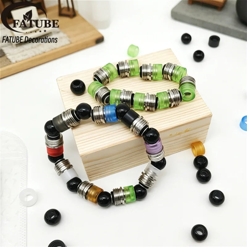 FATUBE DIY Bracelet Making Beads Mixed Metal Acrylic Spacer Beads for Personalized Jewelry Handmade Gifts Necklaces DIY Projects