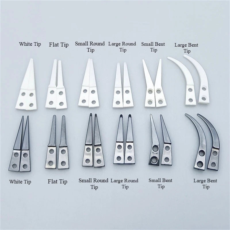 Ceramic Tweezers Tips Kit Stainless Steel Handle Anti-Static High Precision Replacement Tweezers Parts Set Tweezers Repair Tools