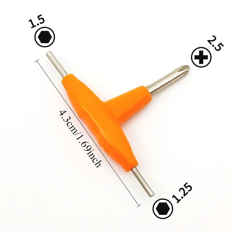 Wire Brush with T-Shaped Screwdriver Set for Home Repairs, Metal Polishing, Furniture Assembly