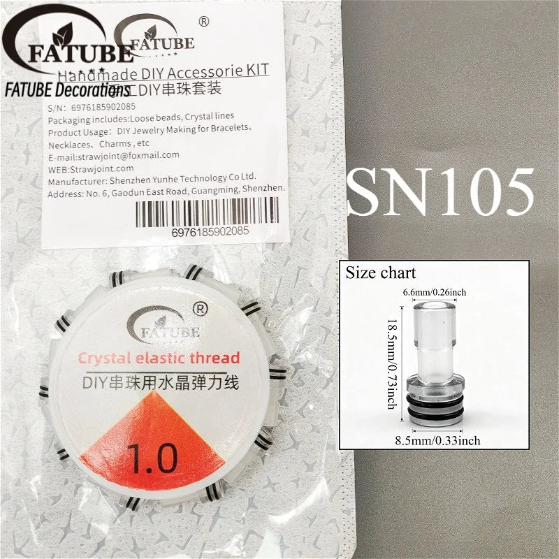 FATUBE Bamboo Tube Beads DIY Jewelry Making Set - Loose Spacer Beads for Personalized Bracelet, Necklace & Charm Creations