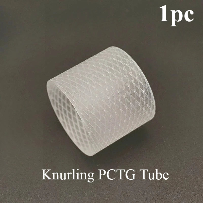 Clear Black Straight Bubble Glass Tube PCTG Glossy Knurling Tube for Kuma 2ml 4.5ml 6.5ml KUMA Combi Tank 2ml 4ml Accessory