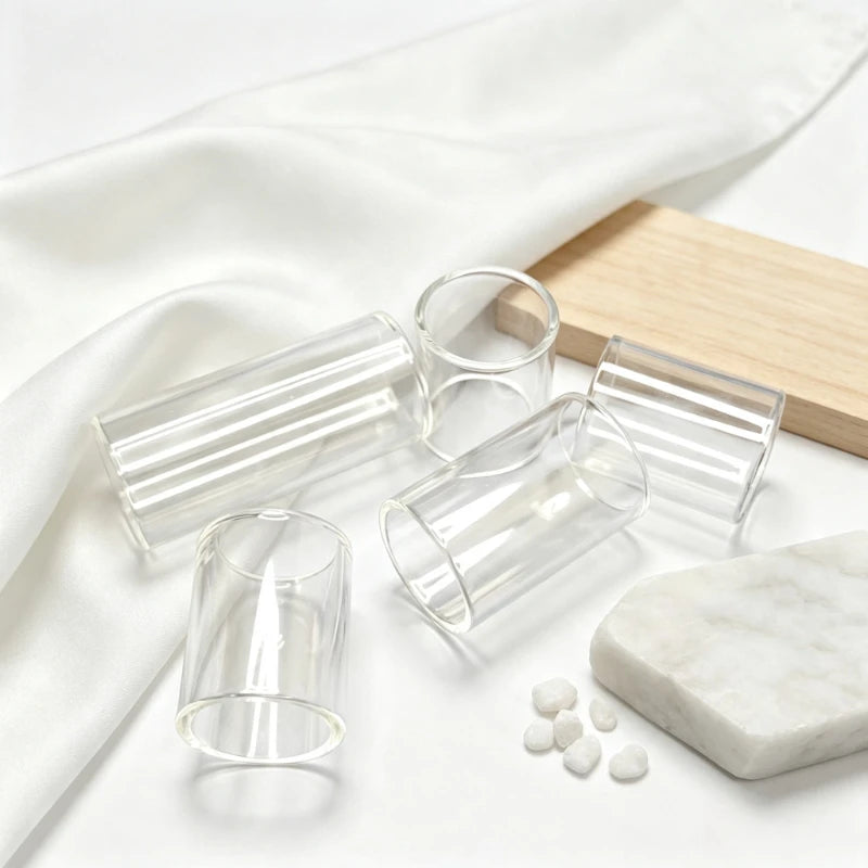 Straw Joint OD13 OD14 OD15 OD16 OD17.5 Thick‑Wall Borosilicate Glass Straight Hollow Drinking Straw Decor Accessories
