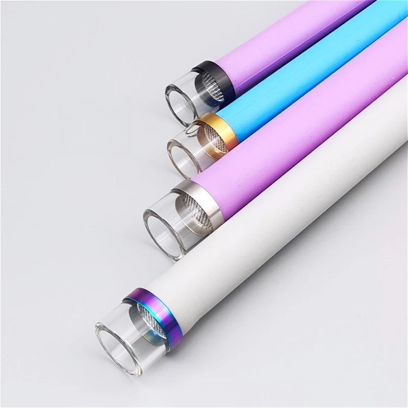 1PC 510 810 Mouthpiece with Filter Screen Stainless Steel Glass Wide-bore Straw Joint