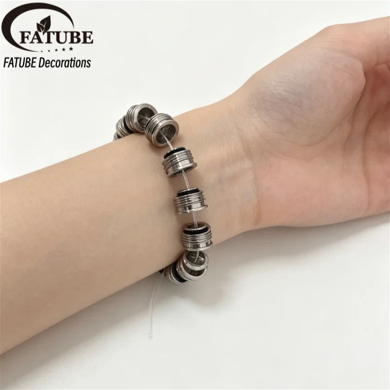 Multi Color Stainless Steel Spacer Beads Large Hole Loose Metal Bead DIY Handmade Jewelry Making Supplies For Bracelet Necklace
