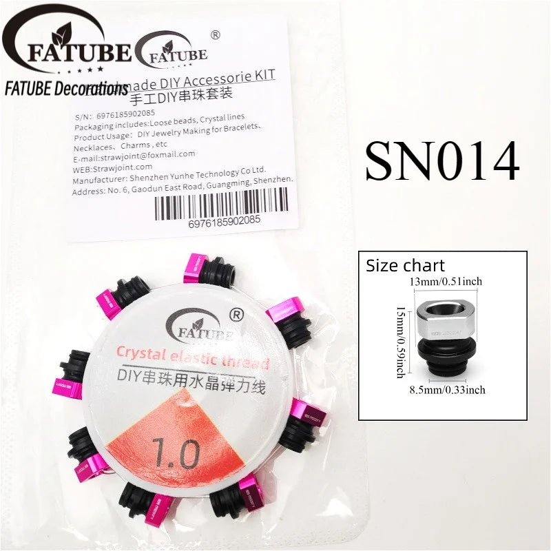 FATUBE Mixed Color Aluminum & Glossy Black Round Ball Spacer Loose Beads for DIY Bracelet Handmade Jewelry Making Parts