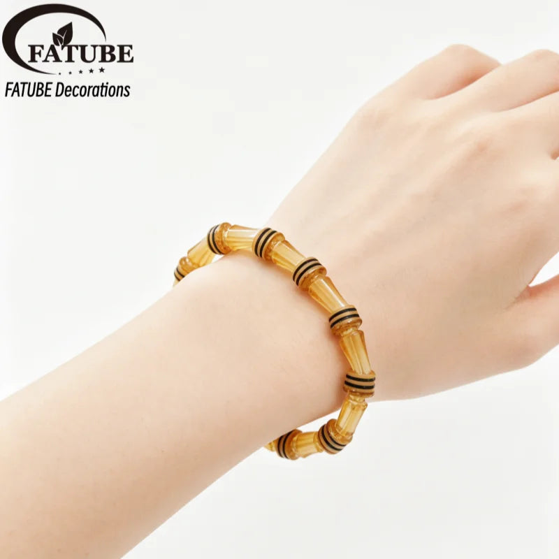 FATUBE Bamboo Tube Beads DIY Jewelry Making Set - Loose Spacer Beads for Personalized Bracelet, Necklace & Charm Creations