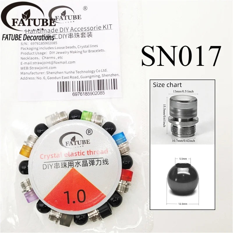 FATUBE Multicolor Acrylic & Stainless Steel Beads, DIY Jewelry Accessories for Bracelets, Necklaces, Charms and Handmade Crafts