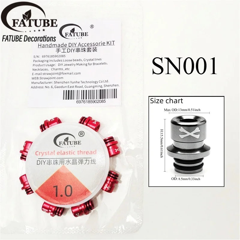 Multicolor Round Aluminum Loose Beads with Crystal Elastic Thread Handmade DIY Beading Kit for Bracelet Necklace Jewelry Making