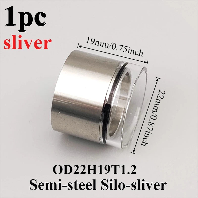 1PC Black Silver Multi-Size Semi-Steel Silo Straight Glass Tube Hardware Accessories