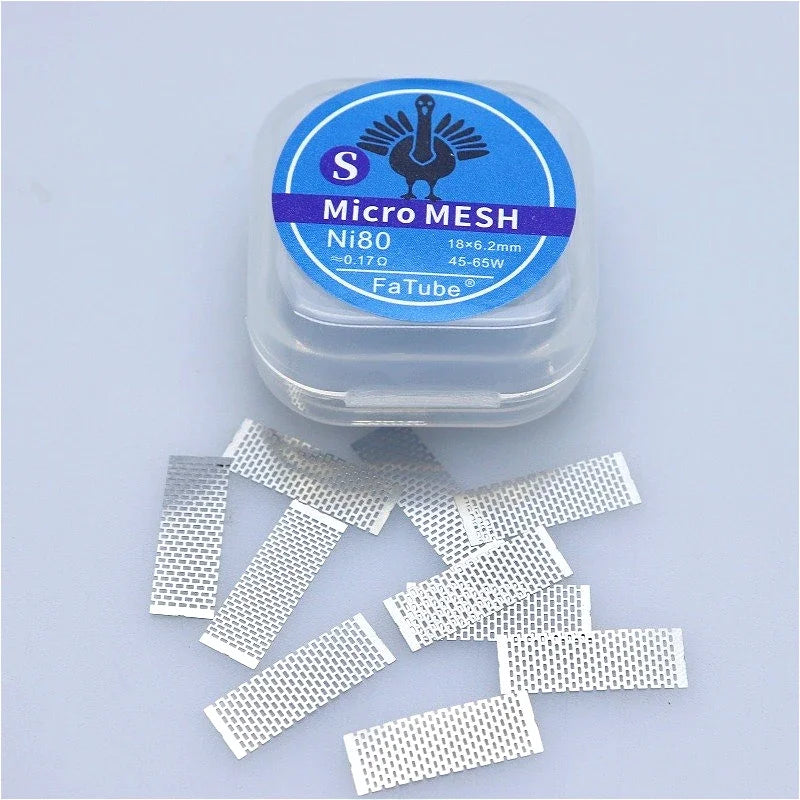 Etched KA1&Ni80 Mesh Coil-Staggered Rectangular/Square/Hexagonal Mesh Holes DIY Accessory 10pcs/box