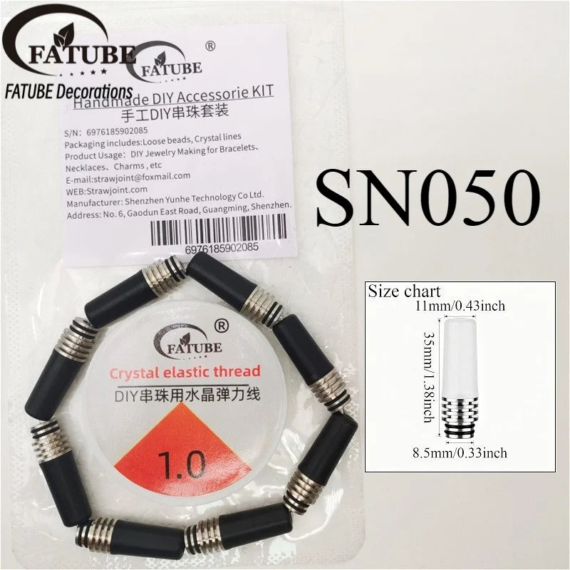 FATUBE DIY Bracelet Making Kit 1.0mm Crystal Elastic Thread Metal Plastic Spacer Beads Hand Handmade Bracelet Craft Accessories