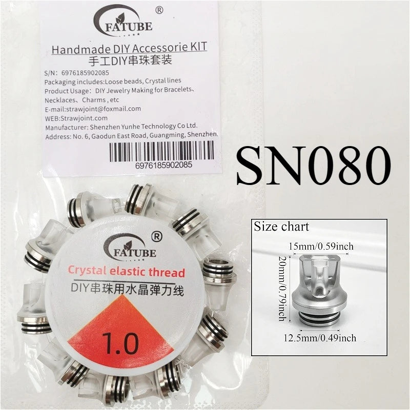 FATUBE Plastic Metal Spacer Beads Handmade DIY Bracelet Jewelry Making Loose Beads Supplies Kit for Bracelet Necklace Making