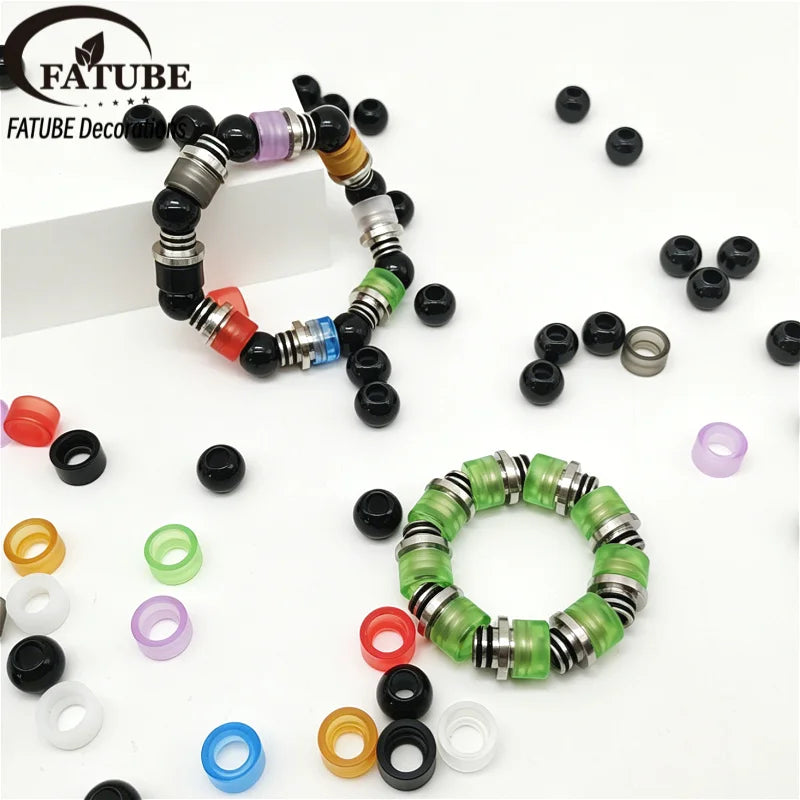 Multicolor Metal Acrylic Spacer Beads for DIY Bracelet Making Mixed Style Large Hole Loose Beads Accessories for Jewelry Making