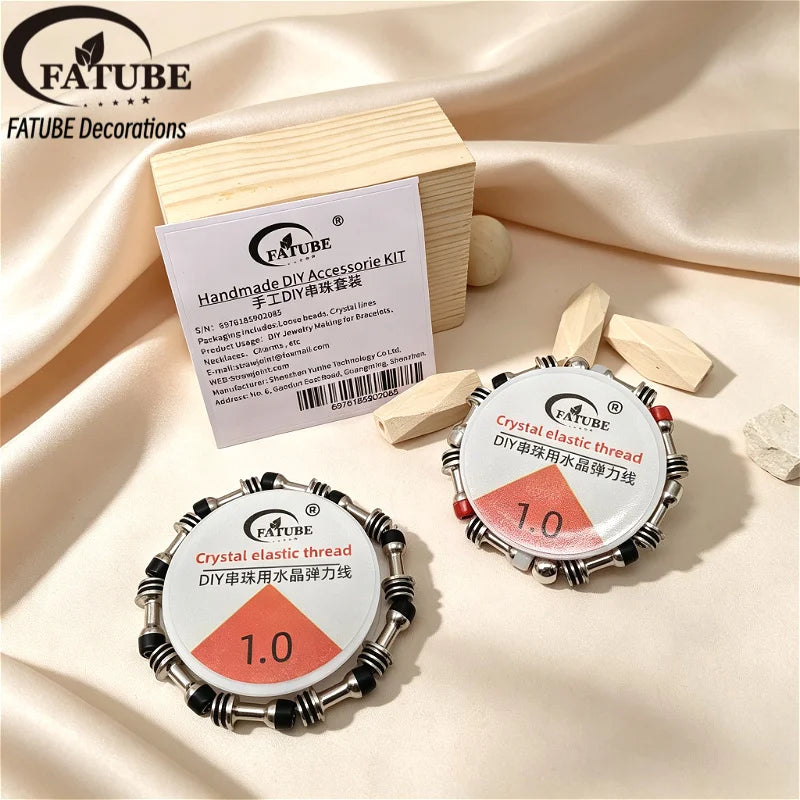 FATUBE DIY Bracelet Making Kit Metal Plastic Spacer Beads Handmade Jewelry Making Supplies for Bracelet Necklace Charms