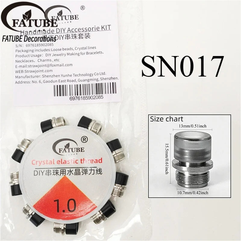 FATUBE Multicolor Acrylic & Stainless Steel Beads, DIY Jewelry Accessories for Bracelets, Necklaces, Charms and Handmade Crafts