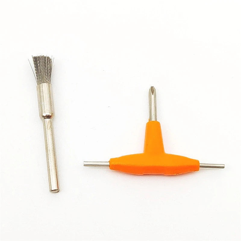 Wire Brush with T-Shaped Screwdriver Set for Home Repairs, Metal Polishing, Furniture Assembly