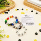 FATUBE DIY Beads Kit - Colorful Plastic Loose Beads with 1.0mm Crystal Elastic Thread for Custom Bracelet Necklace Charm Making
