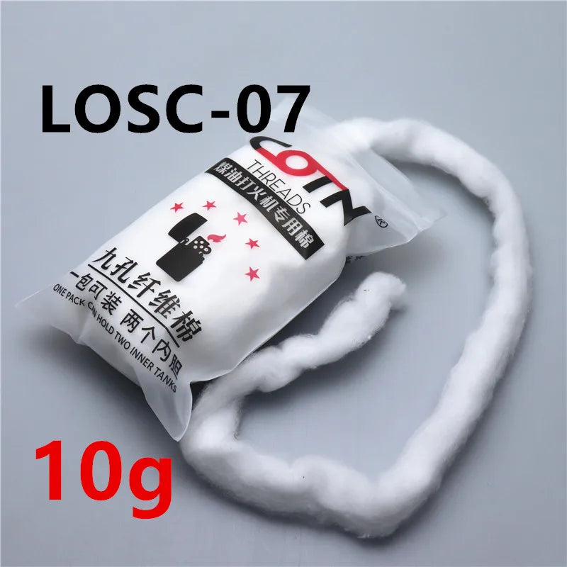 COTN THREADS Lighter Cotton Replacement Accessories Organic Oil‑Wicking Laces Sheet‑Shaped Cotton Balls Flint Stones