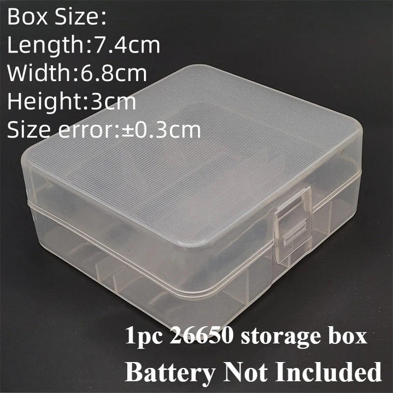 1PC Frosted White PP Battery Storage Box | Fits 18650/21700/26650 Batteries