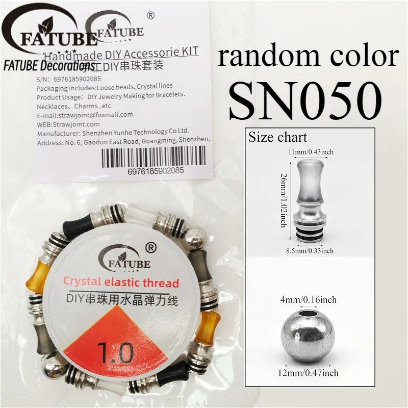 FATUBE Metal Plastic Spacer Bead DIY Bracelet Making Kit Handmade Jewelry Making Loose Bead for Necklace Charm Craft Accessories