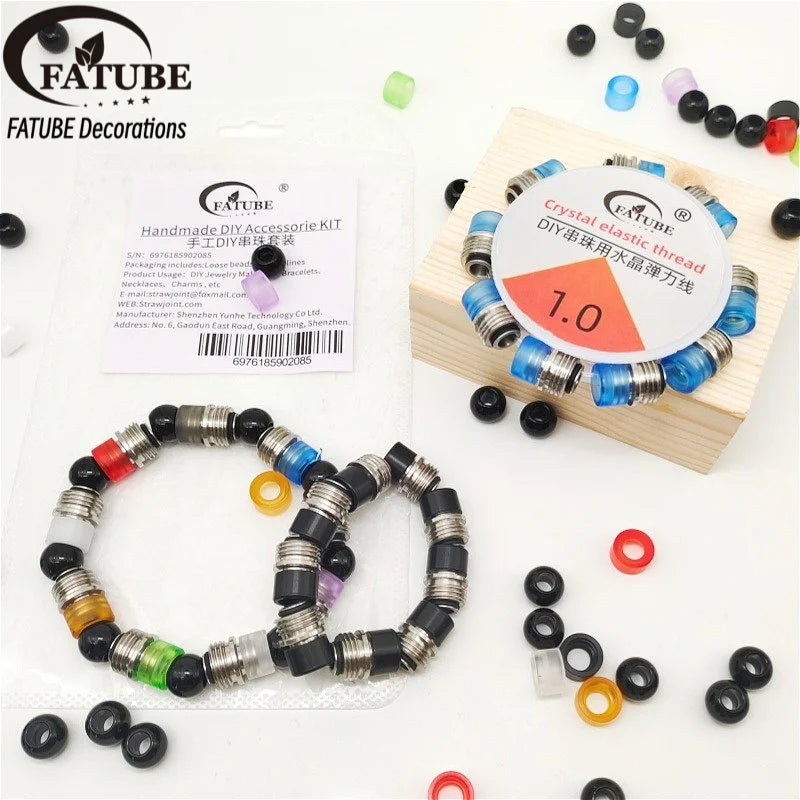 FATUBE DIY Bracelet Making Beads Mixed Metal Acrylic Spacer Beads for Personalized Jewelry Handmade Gifts Necklaces DIY Projects