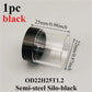 1PC Black Silver Multi-Size Semi-Steel Silo Straight Glass Tube Hardware Accessories