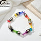 FATUBE DIY Bracelet Making Kit Multicolor Metal Plastic Beads with Elastic Thread for Handmade Jewelry Craft Supplies
