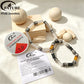 FATUBE DIY Bracelet Making Kit 1.0mm Crystal Elastic Thread Metal Plastic Spacer Beads Hand Handmade Bracelet Craft Accessories
