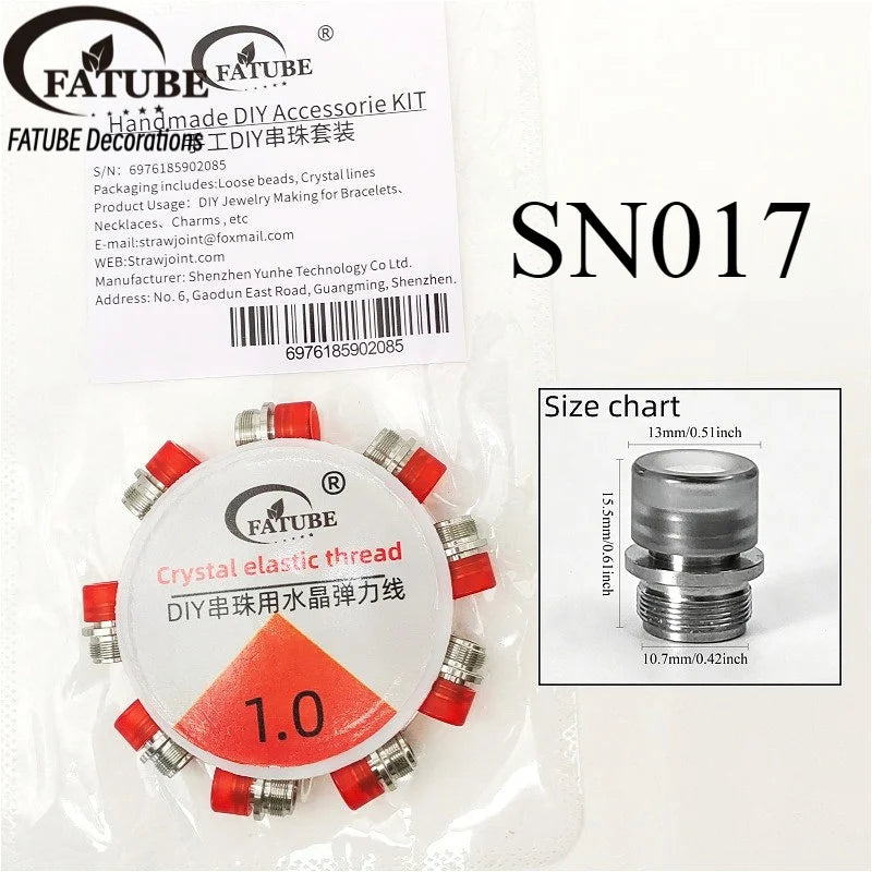 FATUBE Multicolor Acrylic & Stainless Steel Beads, DIY Jewelry Accessories for Bracelets, Necklaces, Charms and Handmade Crafts