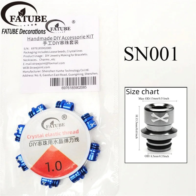 Multicolor Round Aluminum Loose Beads with Crystal Elastic Thread Handmade DIY Beading Kit for Bracelet Necklace Jewelry Making
