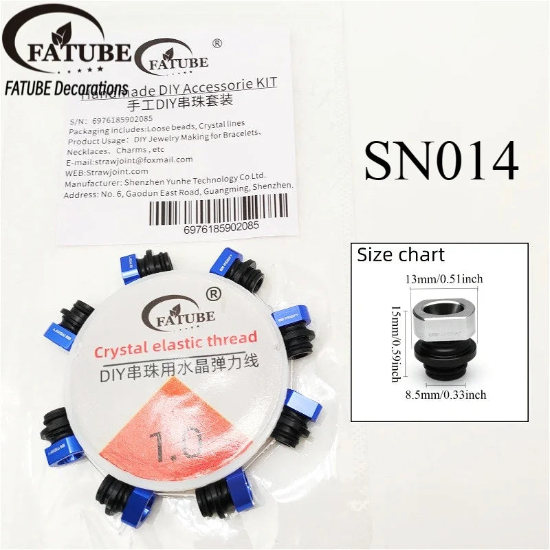 FATUBE Mixed Color Aluminum & Glossy Black Round Ball Spacer Loose Beads for DIY Bracelet Handmade Jewelry Making Parts