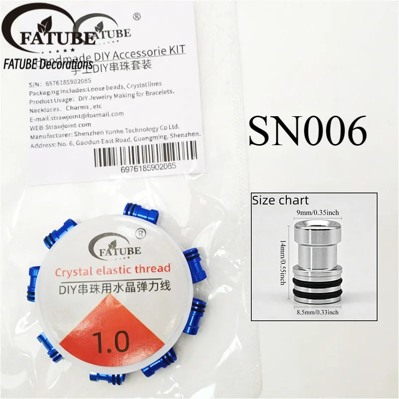 FATUBE Mixed Color Aluminium Column Beads DIY Handmade Jewelry Findings for Bracelet Craft Making Supplies
