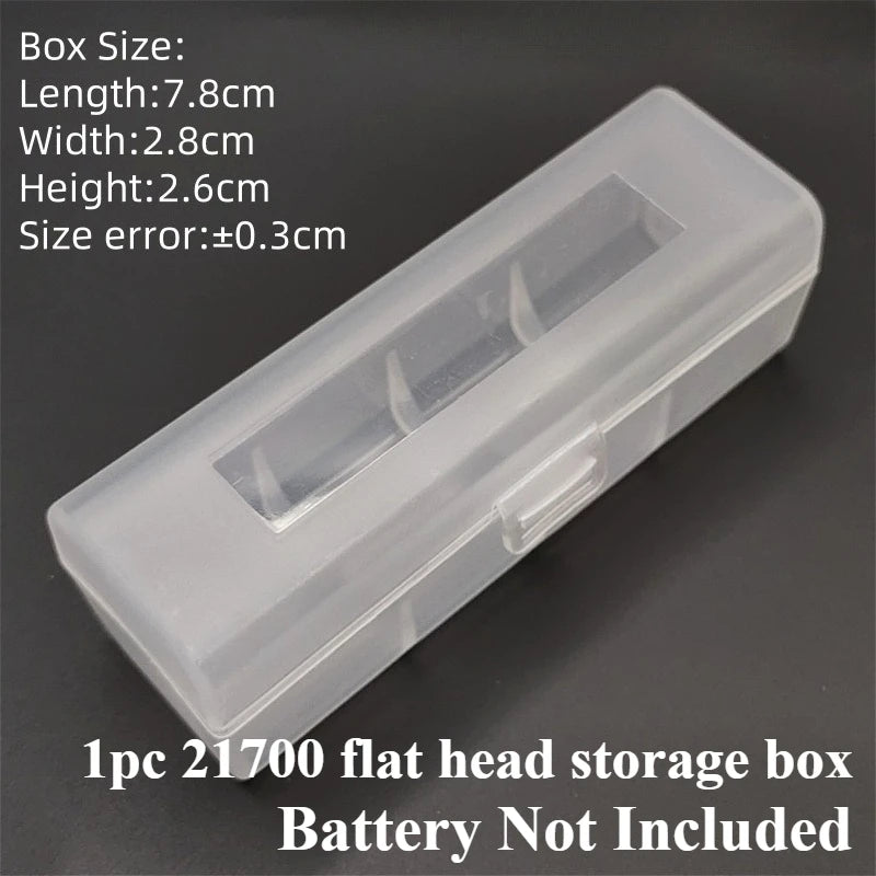 1PC Frosted White PP Battery Storage Box | Fits 18650/21700/26650 Batteries