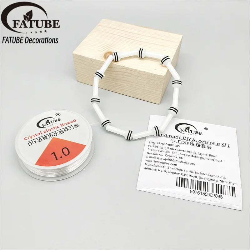 DIY Custom Jewelry Making Kit FATUBE Metal Plastic Spacer Beads Multi Color Loose Beads for Necklace With Crystal Elastic String