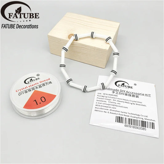 DIY Custom Jewelry Making Kit FATUBE Metal Plastic Spacer Beads Multi Color Loose Beads for Necklace With Crystal Elastic String