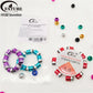 FATUBE Multicolor Large Hole Aluminum Spacer Beads Kit With Crystal Elastic Thread DIY Bracelet Necklace Jewelry Making Parts