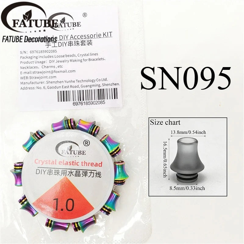 FATUBE Umbrella Shape Metal Plastic Spacer Beads Kit With Elastic Thread DIY Bracelet Necklace Handmade Jewelry Making Accessory