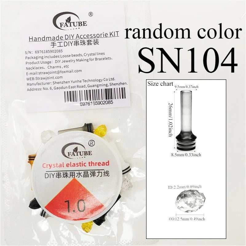 DIY Custom Jewelry Making Kit FATUBE Metal Plastic Spacer Beads Multi Color Loose Beads for Necklace With Crystal Elastic String