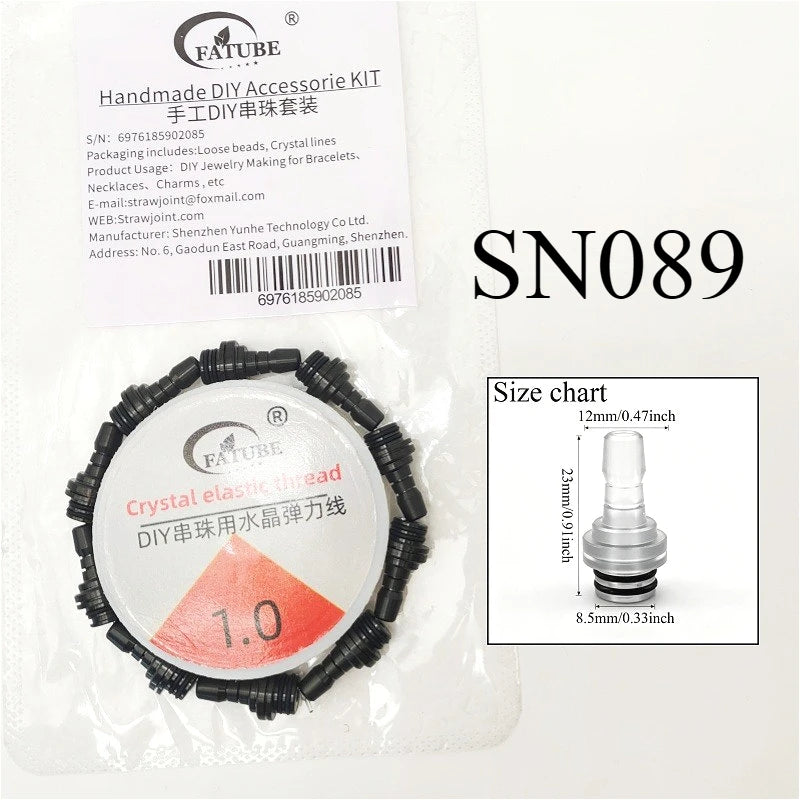 FATUBE Industrial Spacer Bead DIY Bracelet Making Kit Crystal Elastic Thread Handmade Jewelry Part for Wristband Necklace Charms