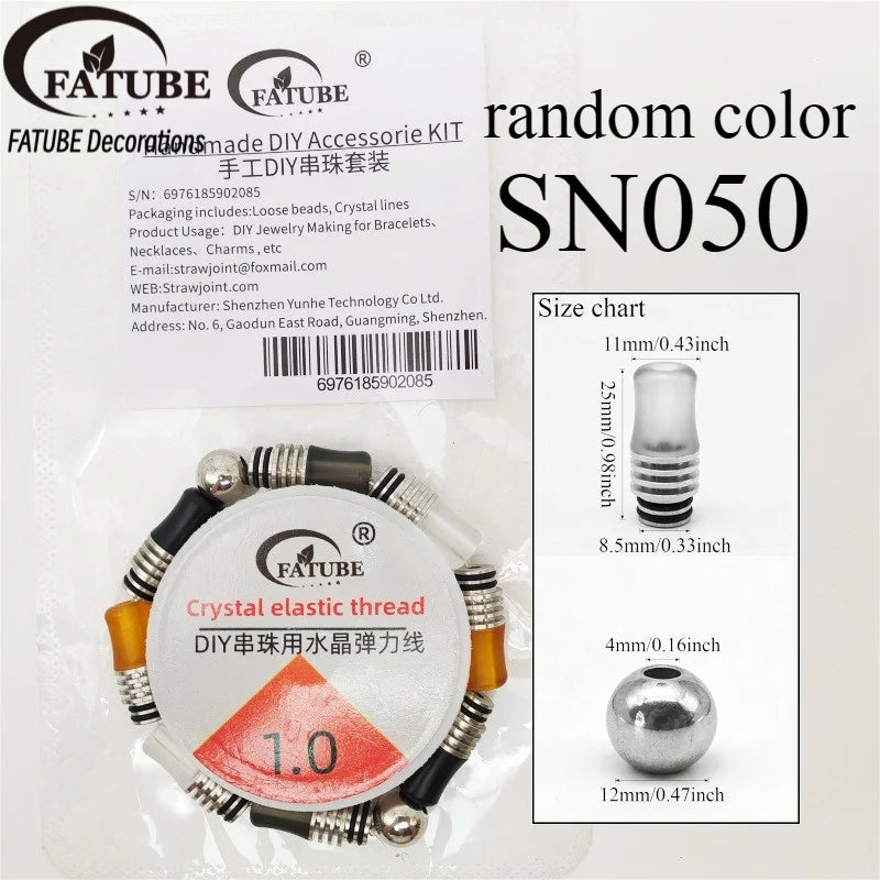 FATUBE Metal Plastic Spacer Bead DIY Bracelet Making Kit Handmade Jewelry Making Loose Bead for Necklace Charm Craft Accessories